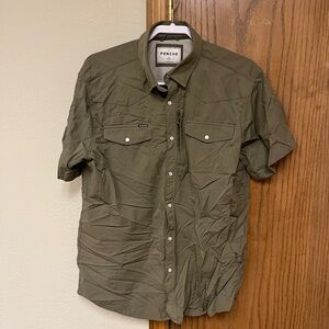 Poncho Olive Green Men's Sun Shirt
